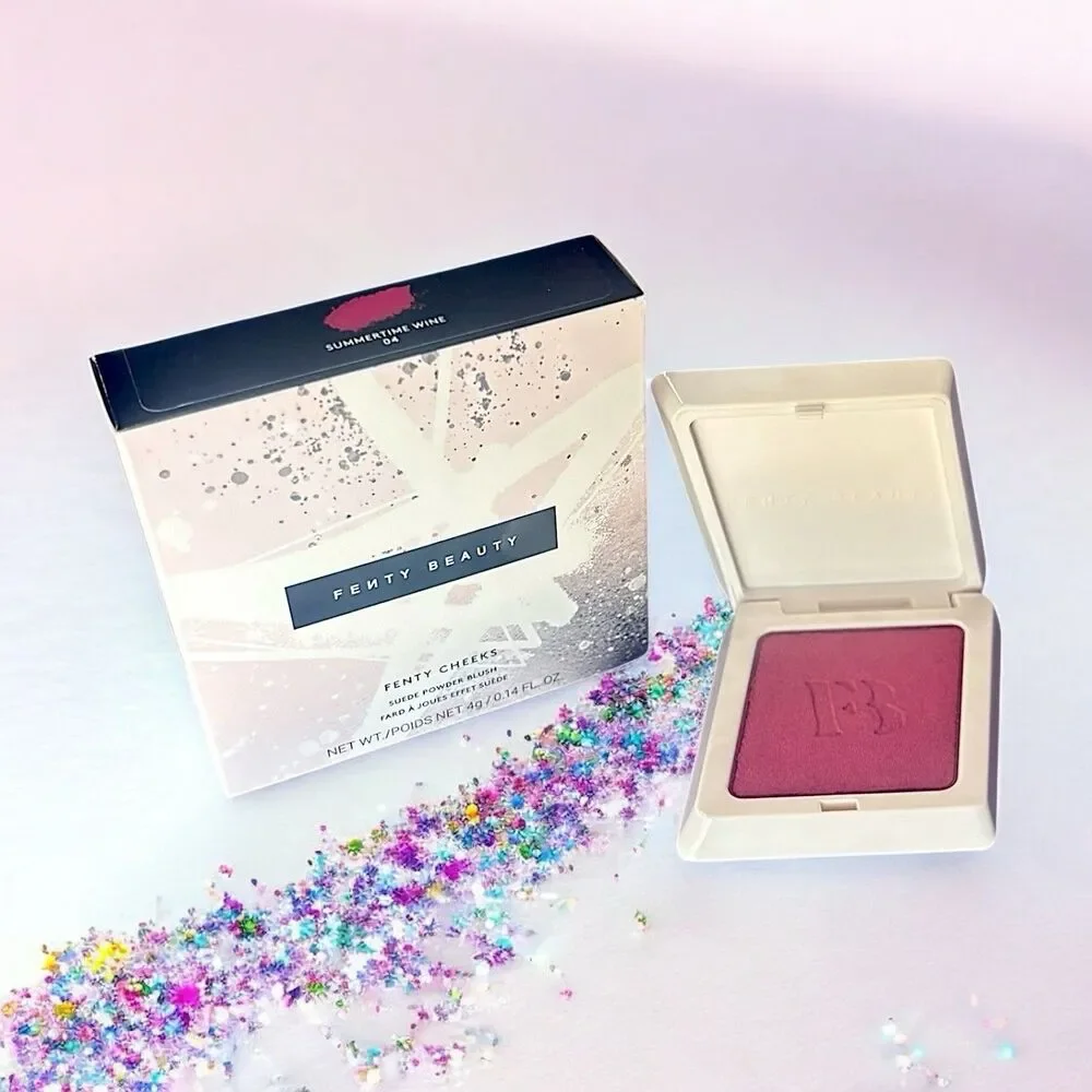 FENTY BEAUTY Fenty Cheeks Suede Powder Blush in Summertime Wine 0.14 fl oz NIB